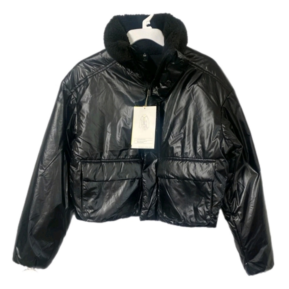 All In Motion Junior's Puffer Coat, Black, Crop, XS, S, M, L, XL, XXL, NWT